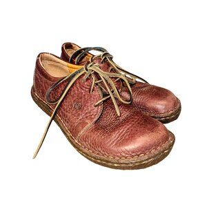 Born 7 W6540 Ravine Brown Leather Lace Up Oxford Shoe Academic Preppy Lagenlook